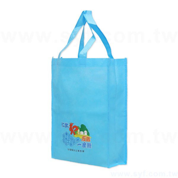 不織布環保袋-單面彩色熱轉印-環保不織布材質印刷推薦-採購包裝訂製立體手提包-8083-1